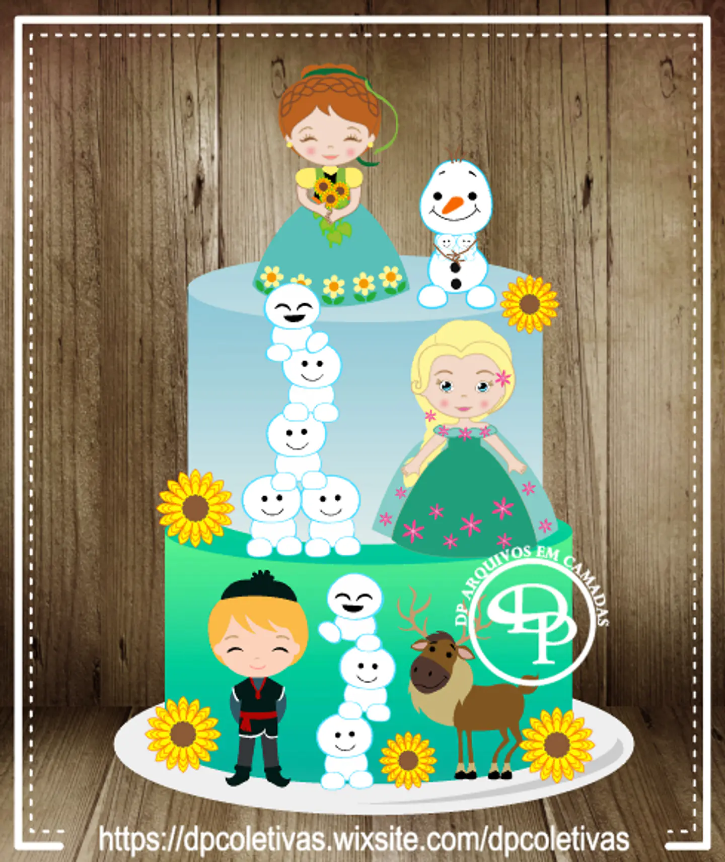 Arquivo de Corte Topo de Bolo Frozen Fever 2 1