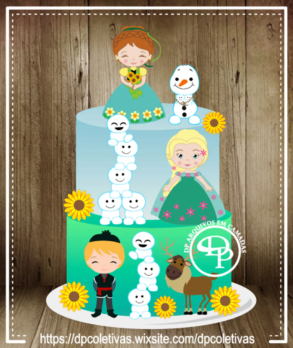 Arquivo de Corte Topo de Bolo Frozen Fever 2 1