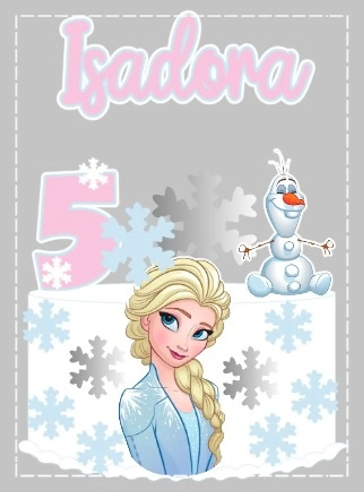 Arquivo de Corte Topo de Bolo Frozen Elsa 1 1
