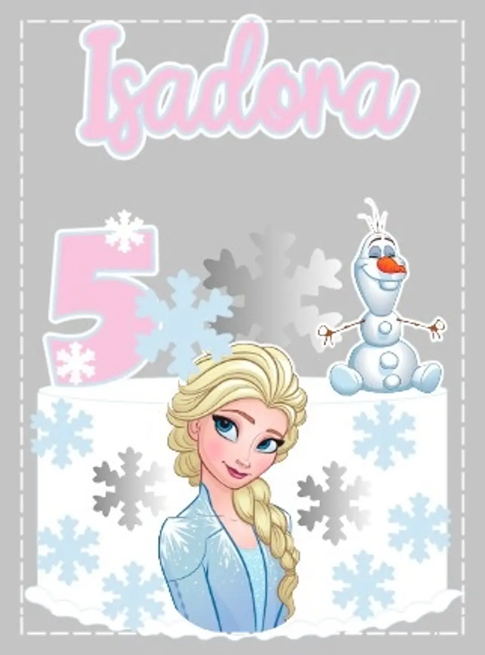 Arquivo de Corte Topo de Bolo Frozen Elsa 1 1