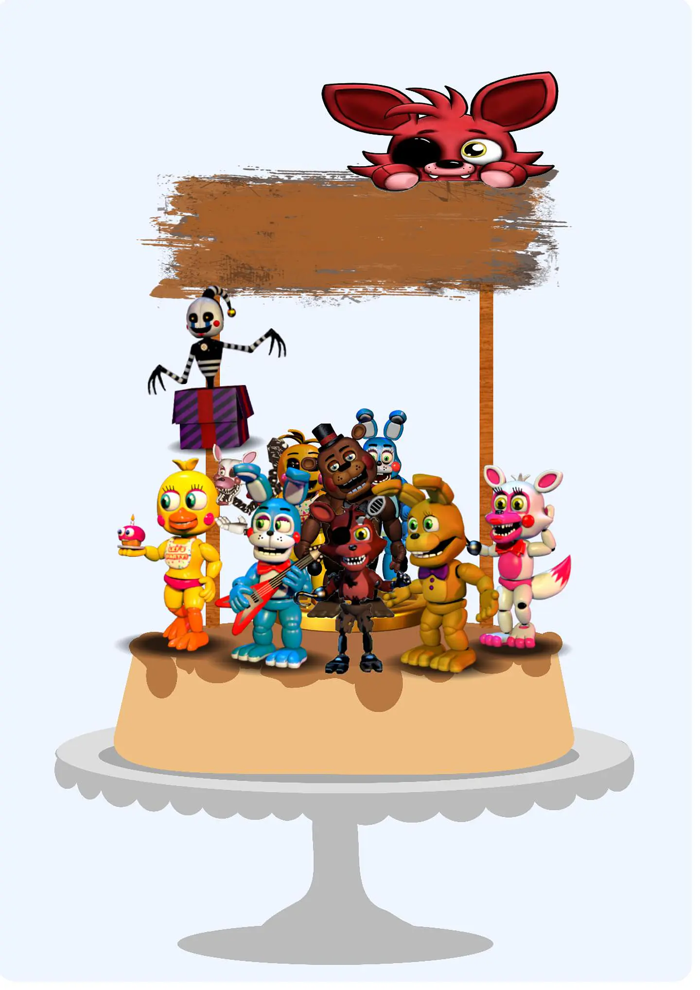 Arquivo de Corte Topo de Bolo Fnaf Friday Night at Freddy's 1 1