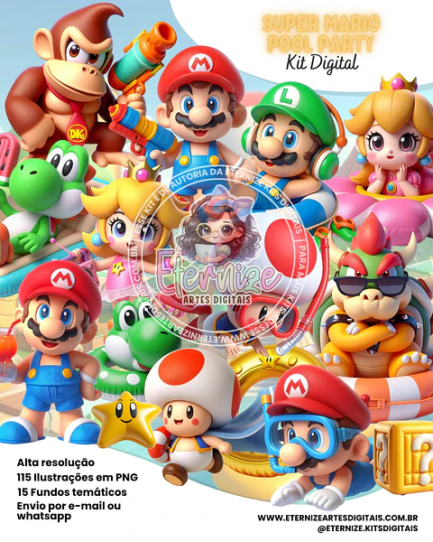 Kit Digital Super Mario Pool Party 93