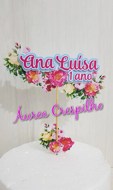 Arquivo de Corte Topo de Bolo Flores Floral 43