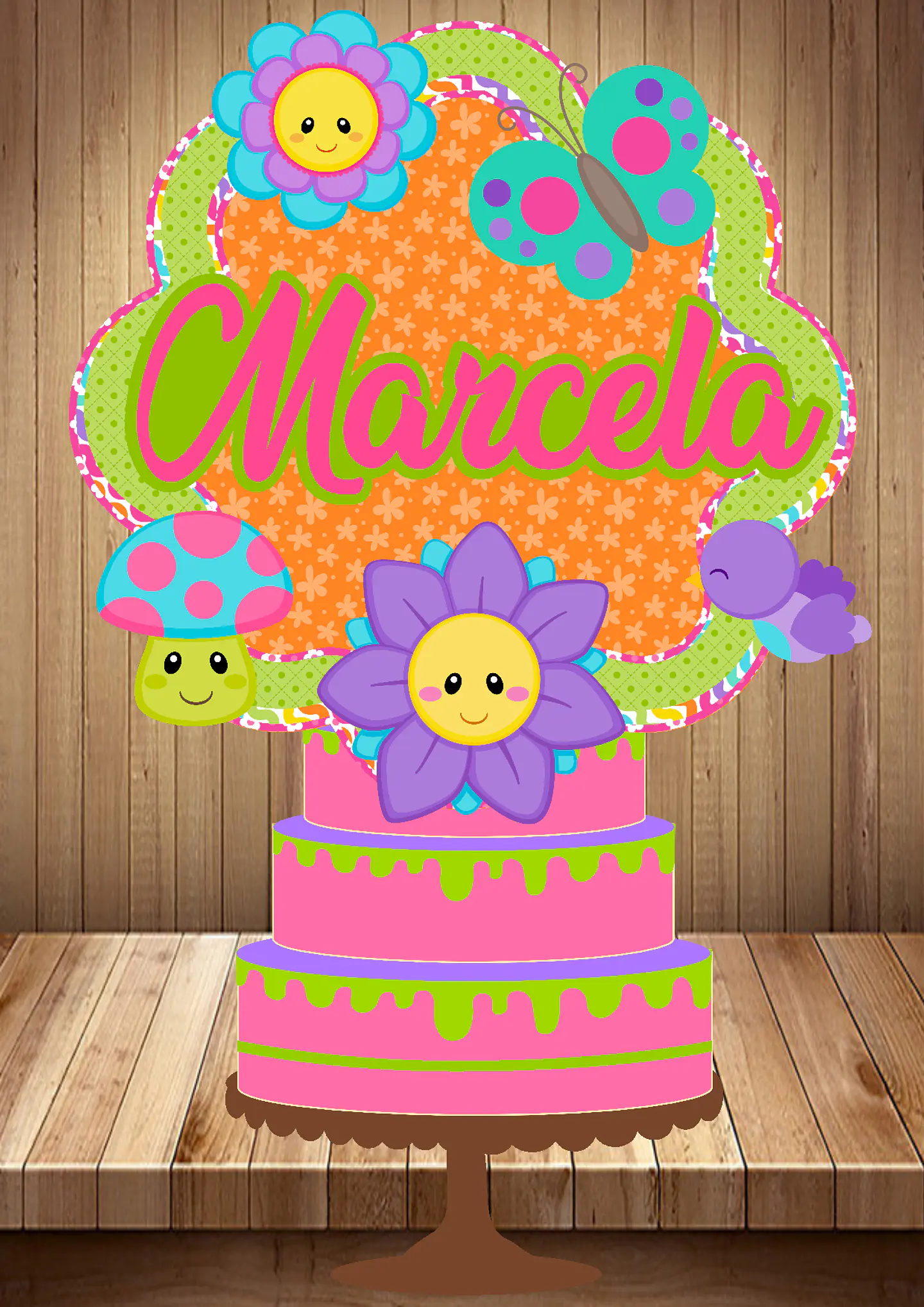 Arquivo de Corte Topo de Bolo Flores Floral 28 1