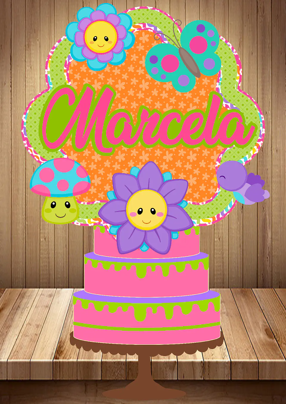 Arquivo de Corte Topo de Bolo Flores Floral 28 1