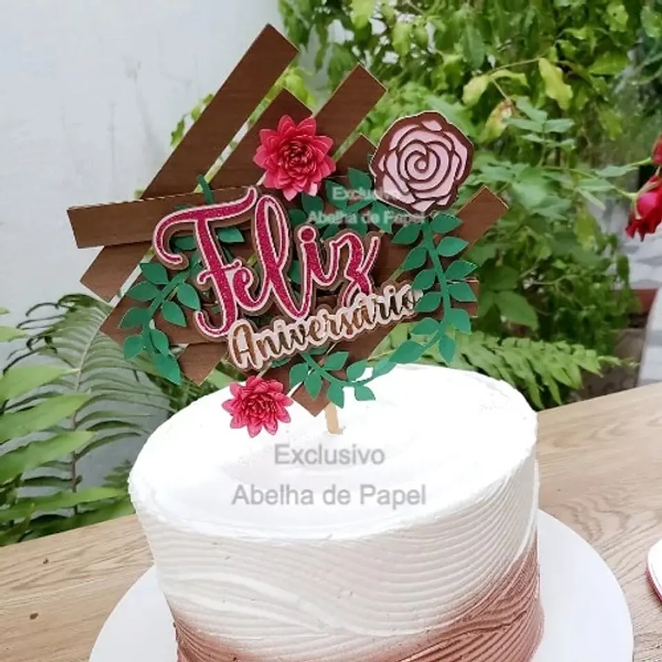 Arquivo de Corte Topo de Bolo Flores Floral 57 1