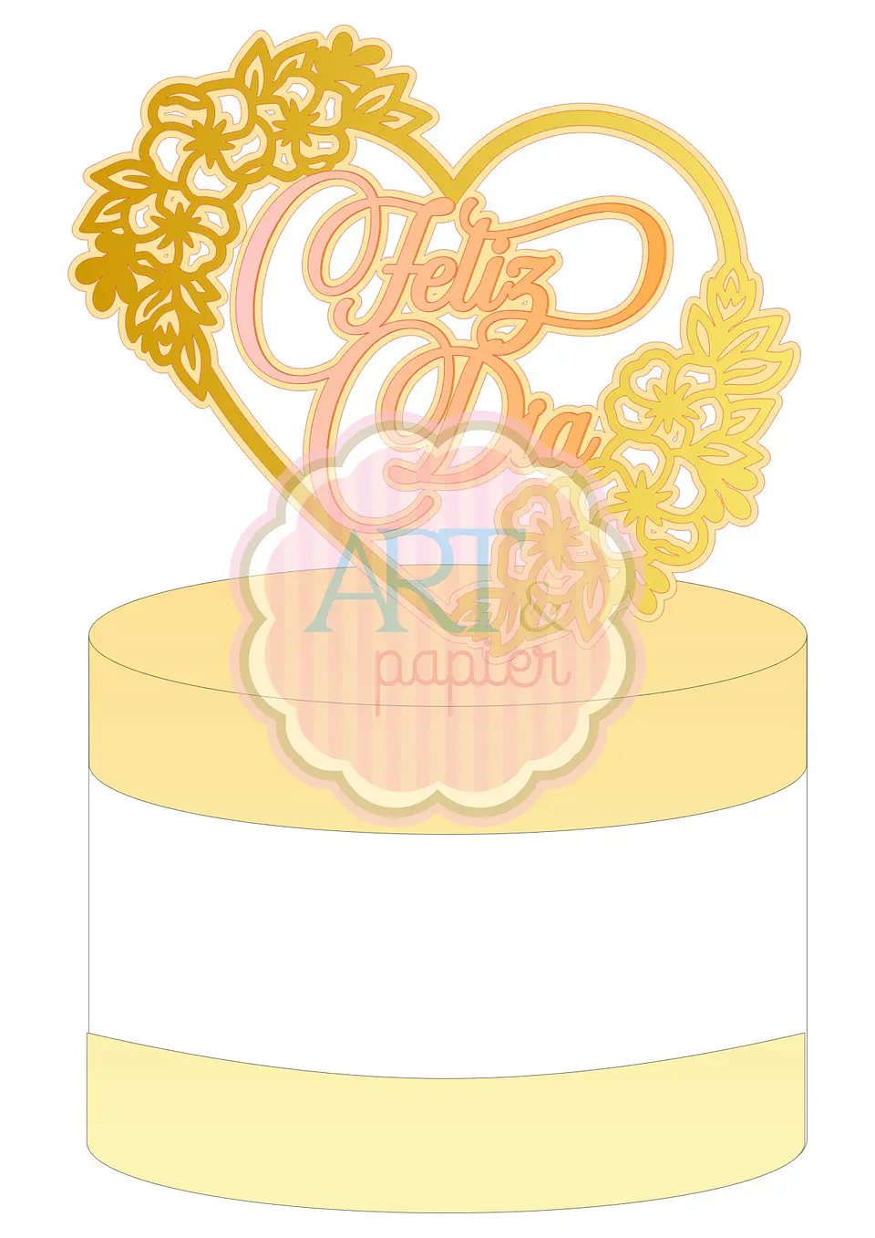 Arquivo de Corte Topo de Bolo Flores Floral 49 1