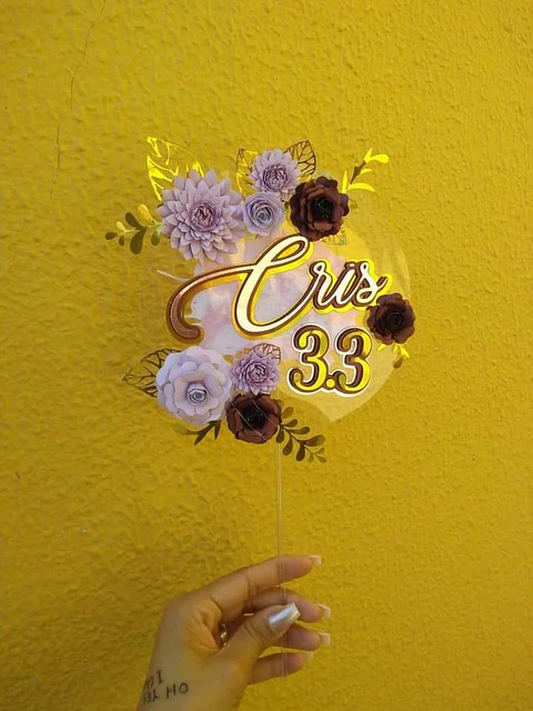 Arquivo de Corte Topo de Bolo Flores Floral 48