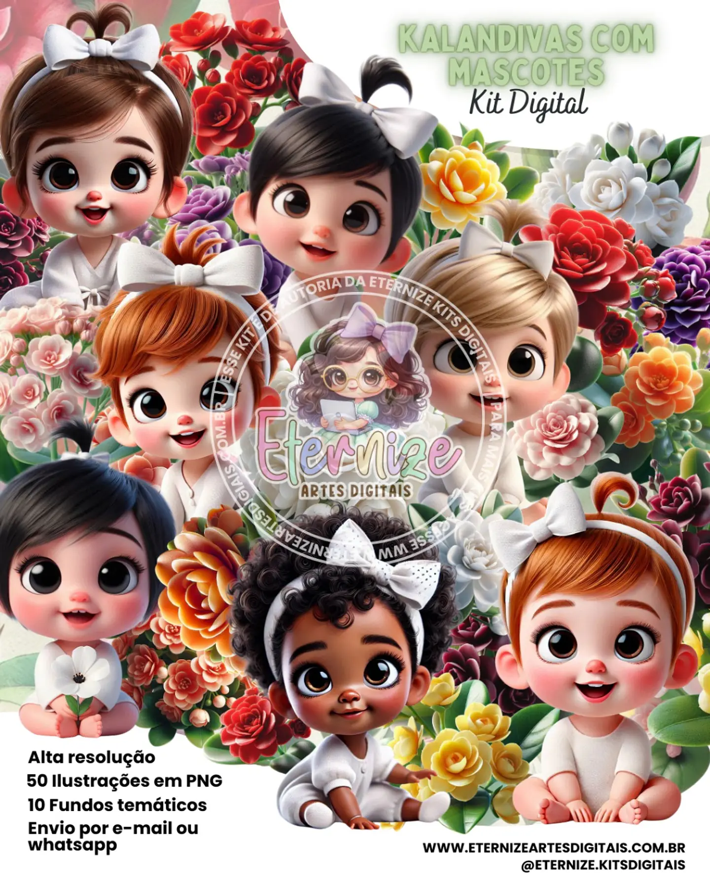 Kit Digital Kalandivas com Mascotes 56 1