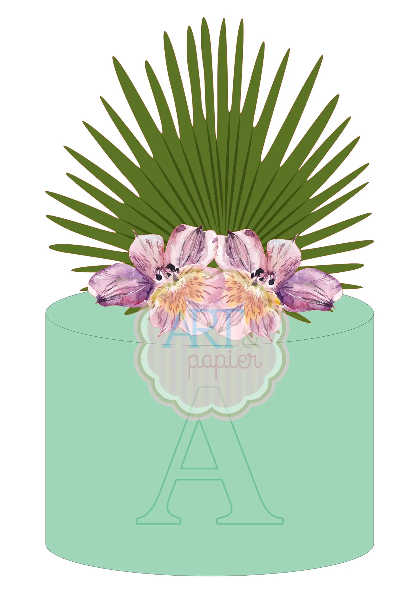 Arquivo de Corte Topo de Bolo Flores Floral 33 1