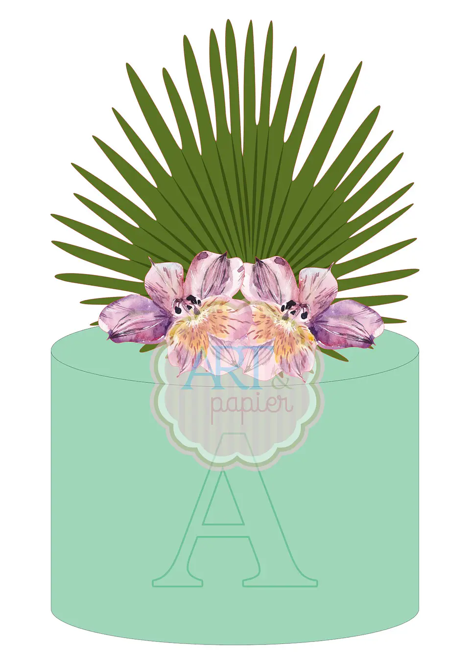 Arquivo de Corte Topo de Bolo Flores Floral 33 1