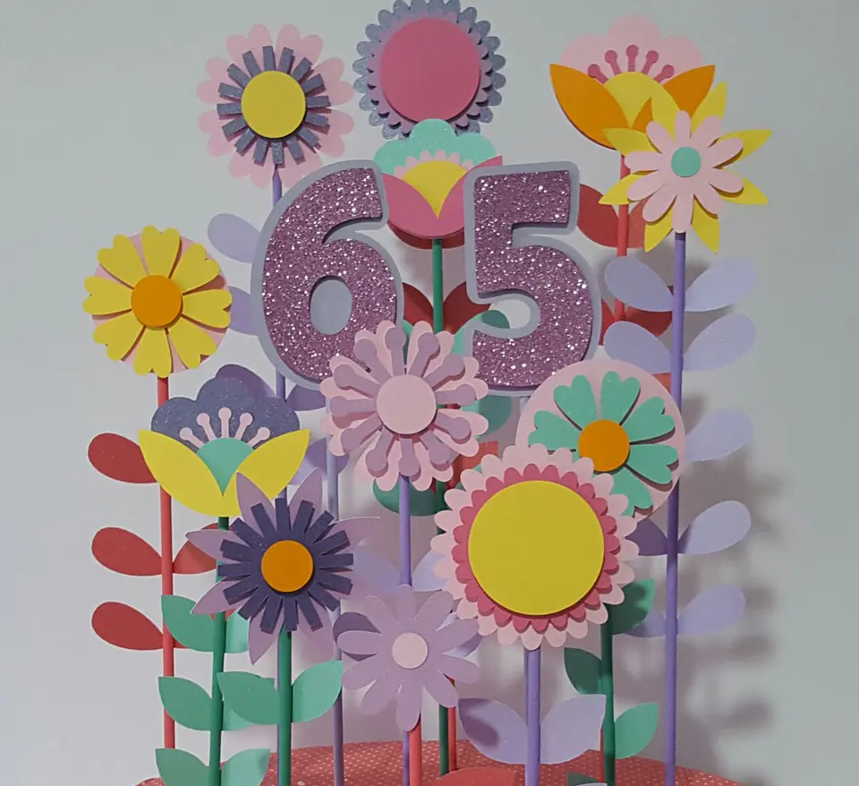 Arquivo de Corte Topo de Bolo Flores Floral 5 1