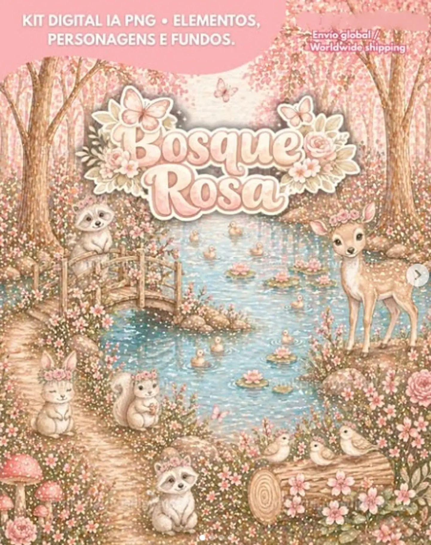 Kit Digital Bosque Rosa 21 1