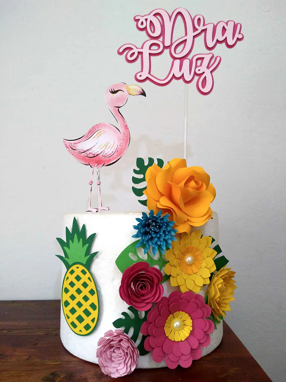 Arquivo de Corte Topo de Bolo Flamingo Tropical 2 1