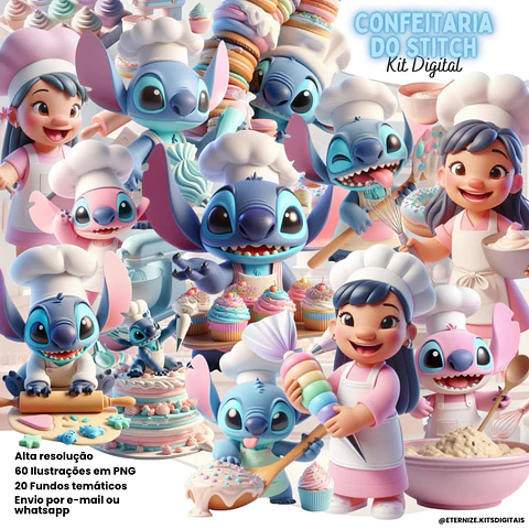 Kit Digital Confeitaria do Stitch 32
