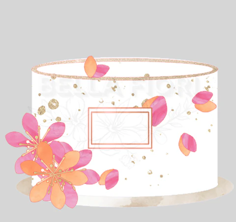 Arquivo de Corte Topo de Bolo Flores Floral 1