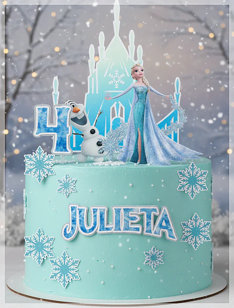 Arquivo de Corte Topo de Bolo Frozen Elsa 23