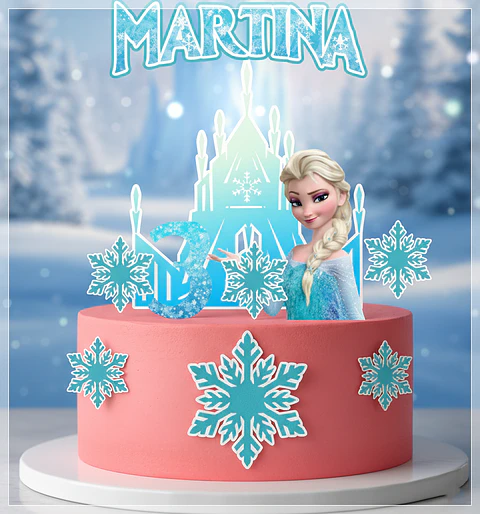 Arquivo de Corte Topo de Bolo Frozen Elsa 22