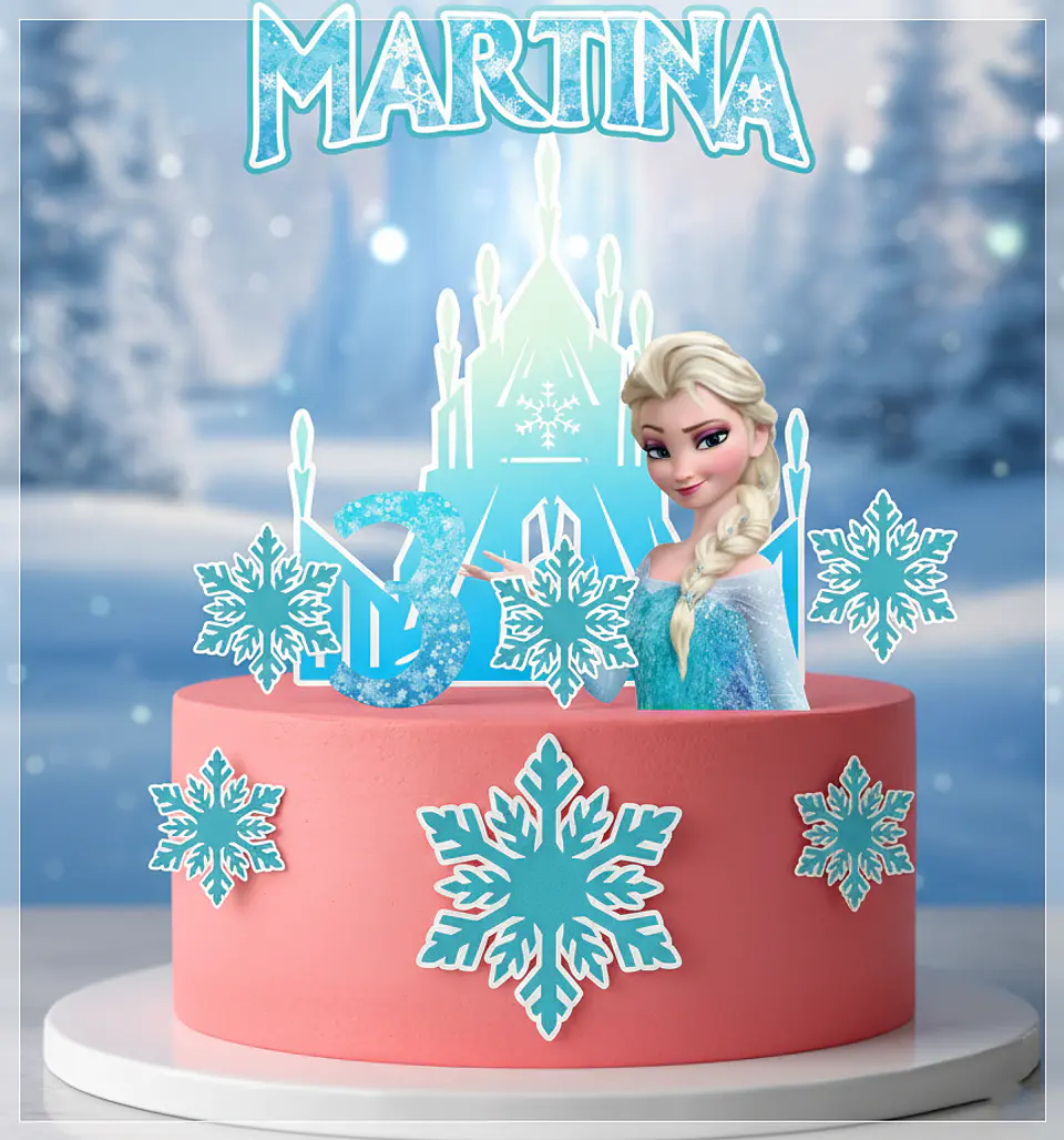 Arquivo de Corte Topo de Bolo Frozen Elsa 22 1