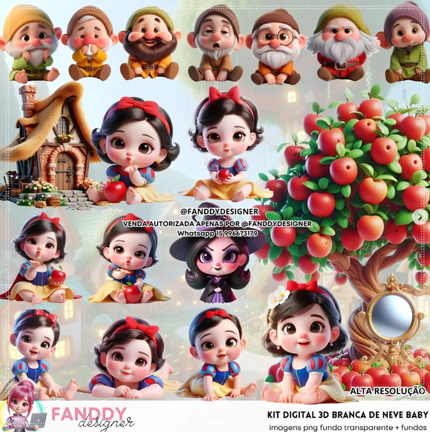 Kit Digital Branca de Neve Baby 57 1