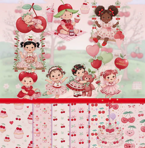 Kits Digitais - Cerejinha Baby 2D