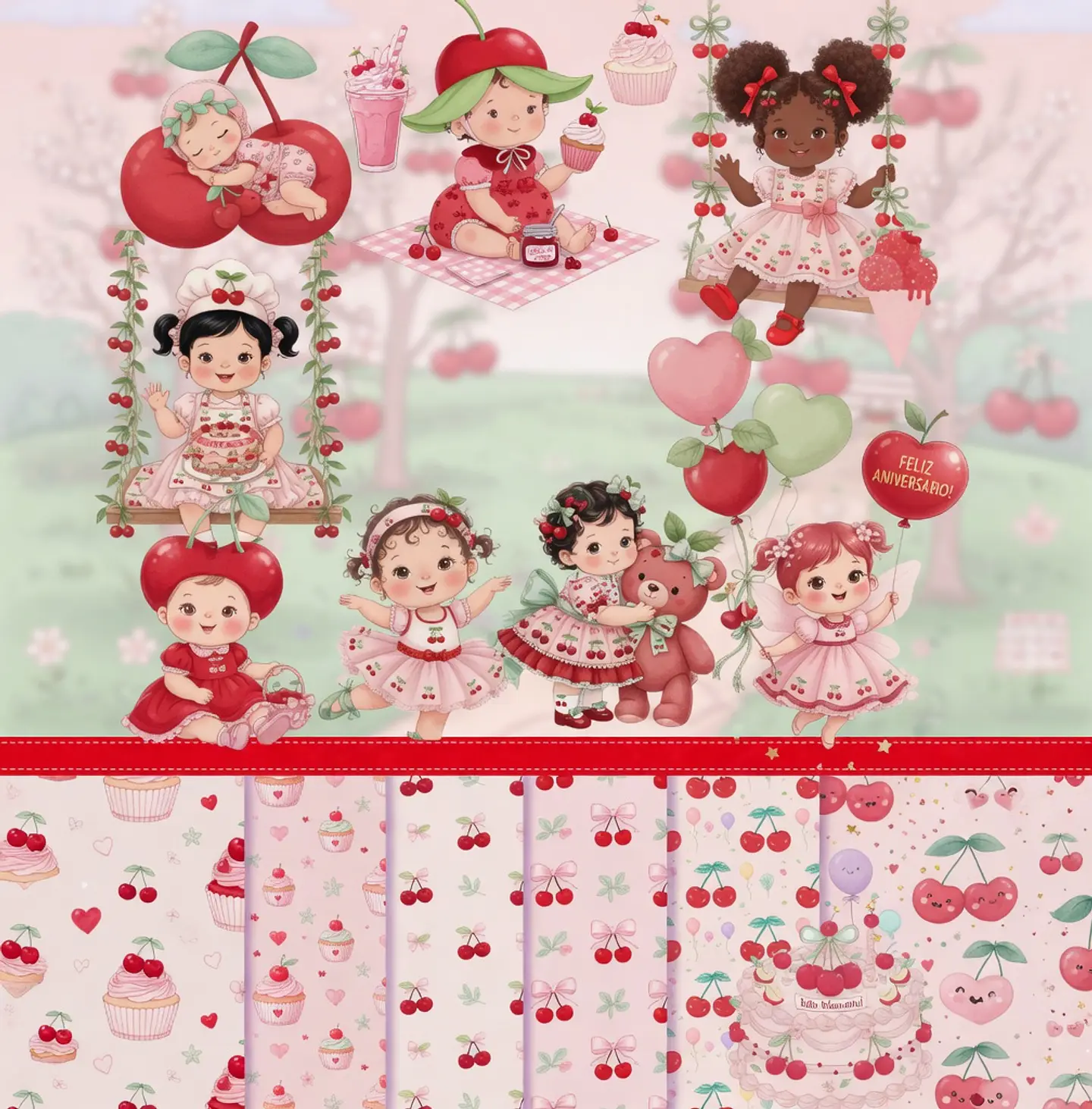 Kits Digitais - Cerejinha Baby 2D 1