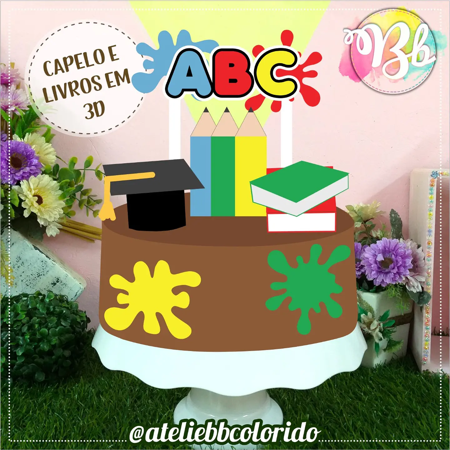 Arquivo de Corte Topo de Bolo Formatura Abc 2 1