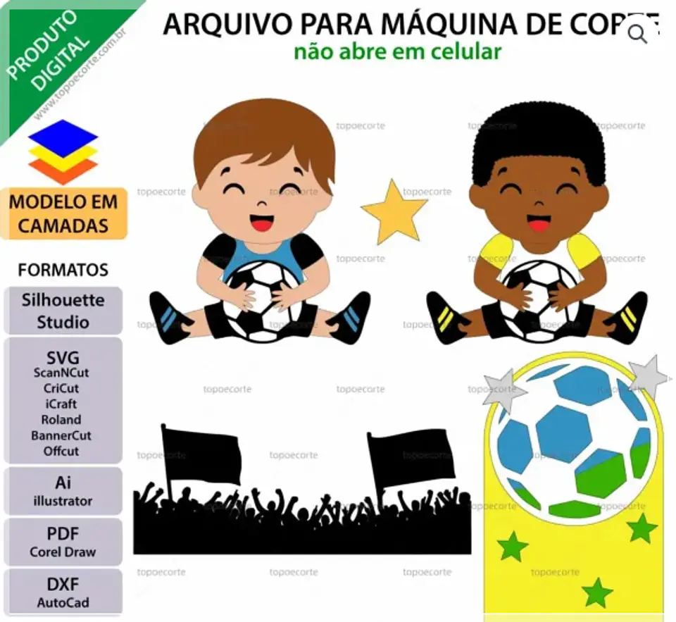 Arquivo de Corte Topo de Bolo Futebol 79 1