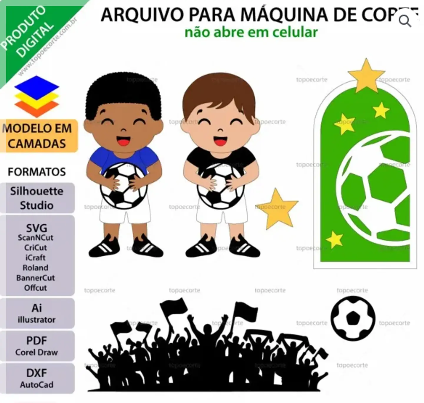 Arquivo de Corte Topo de Bolo Futebol 78 1