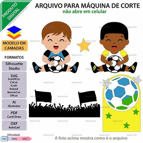 Arquivo de Corte Topo de Bolo Futebol 68