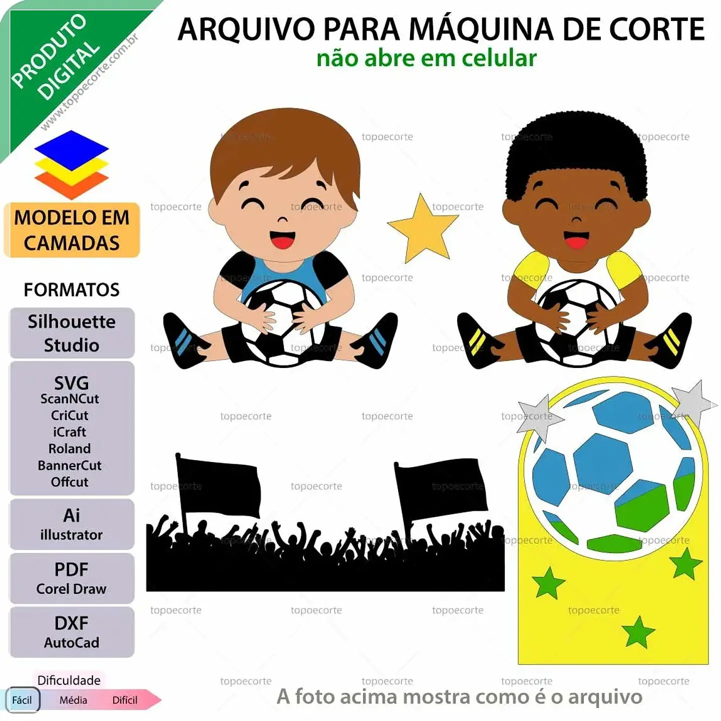 Arquivo de Corte Topo de Bolo Futebol 68 1