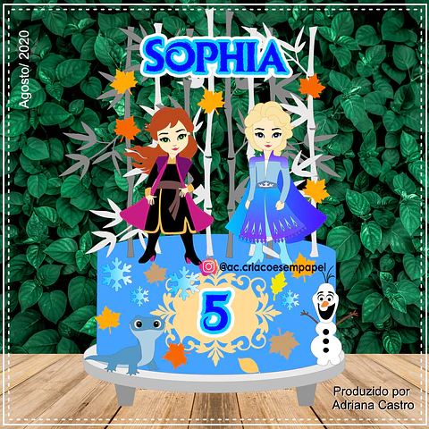 Arquivo de Corte Topo de Bolo Frozen 10