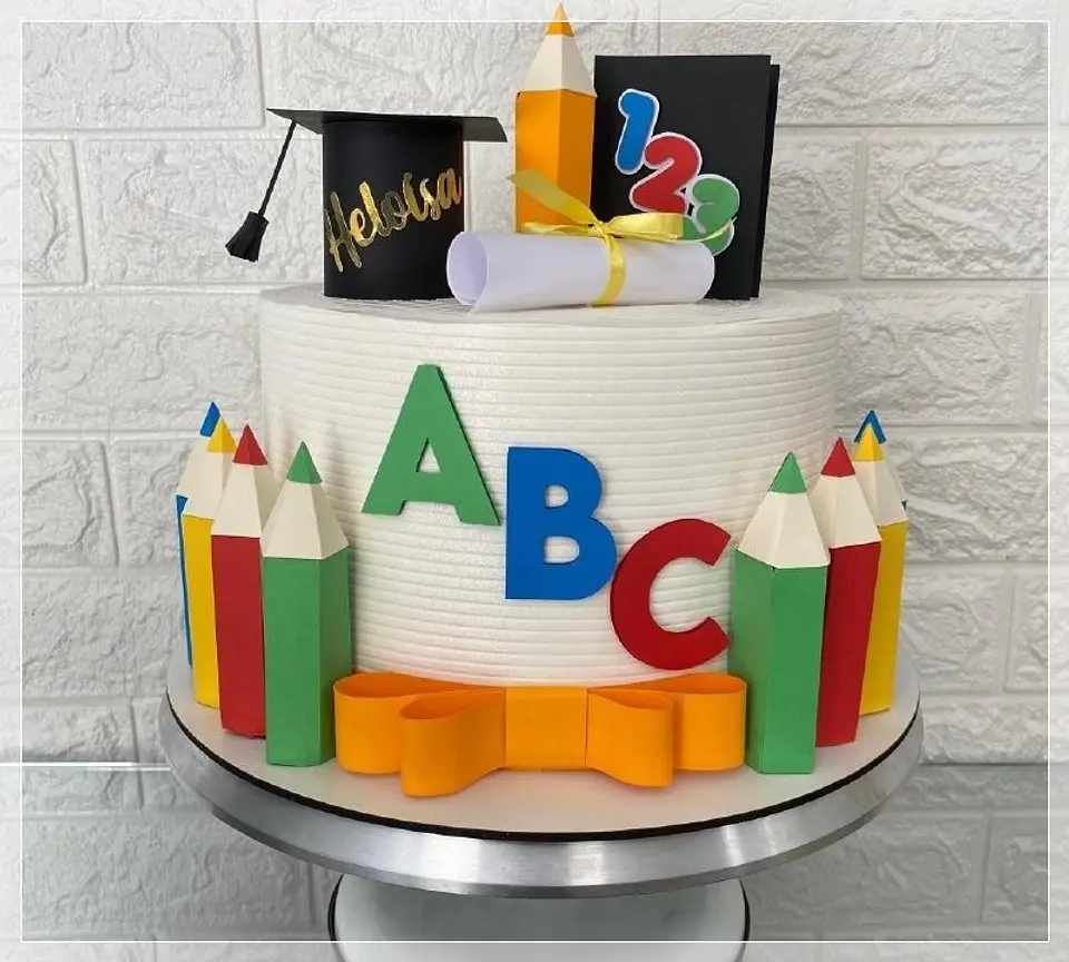 Arquivo de Corte Topo de Bolo Formatura Abc 4 1