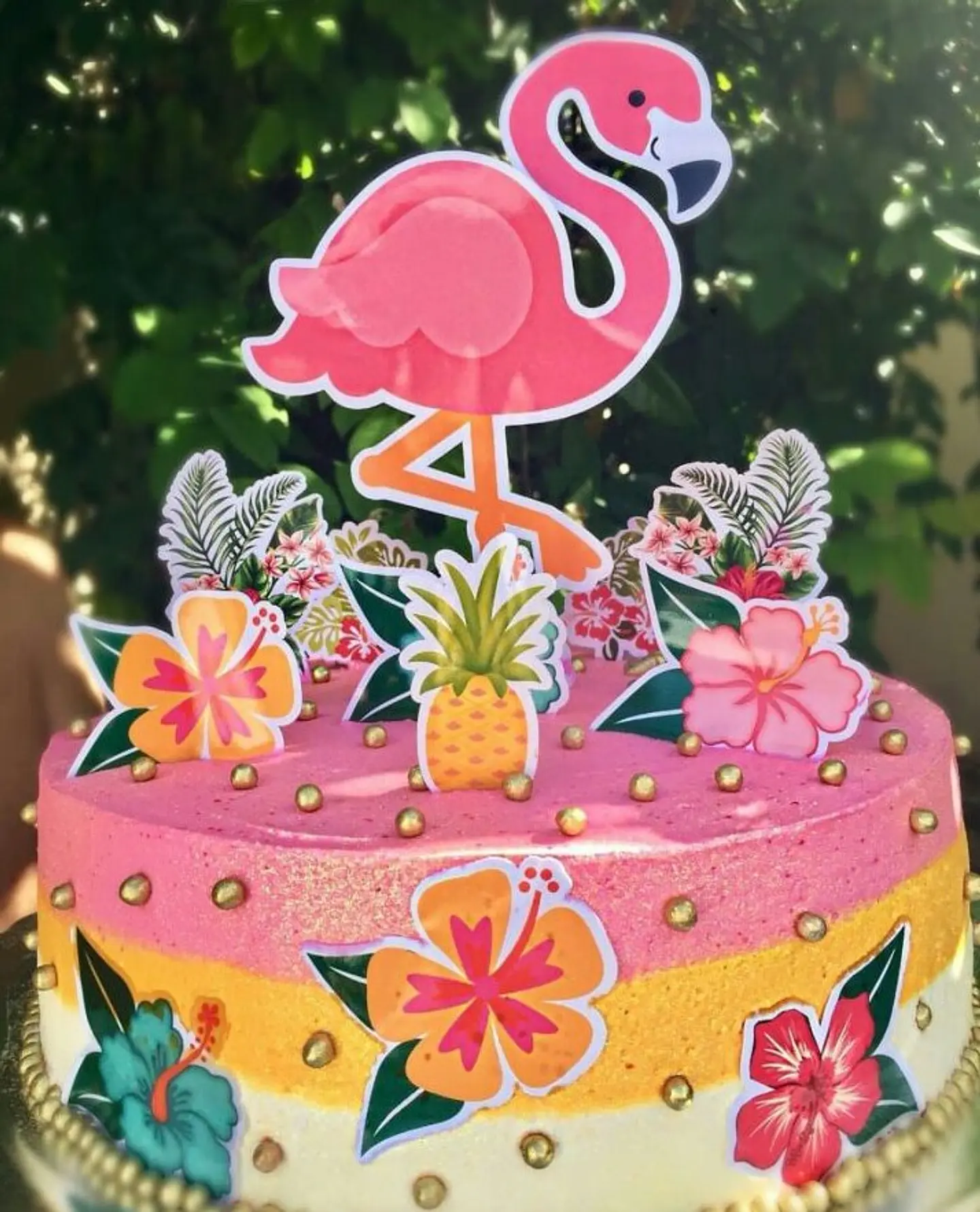 Arquivo de Corte Topo de Bolo Flamingo Tropical 47 1