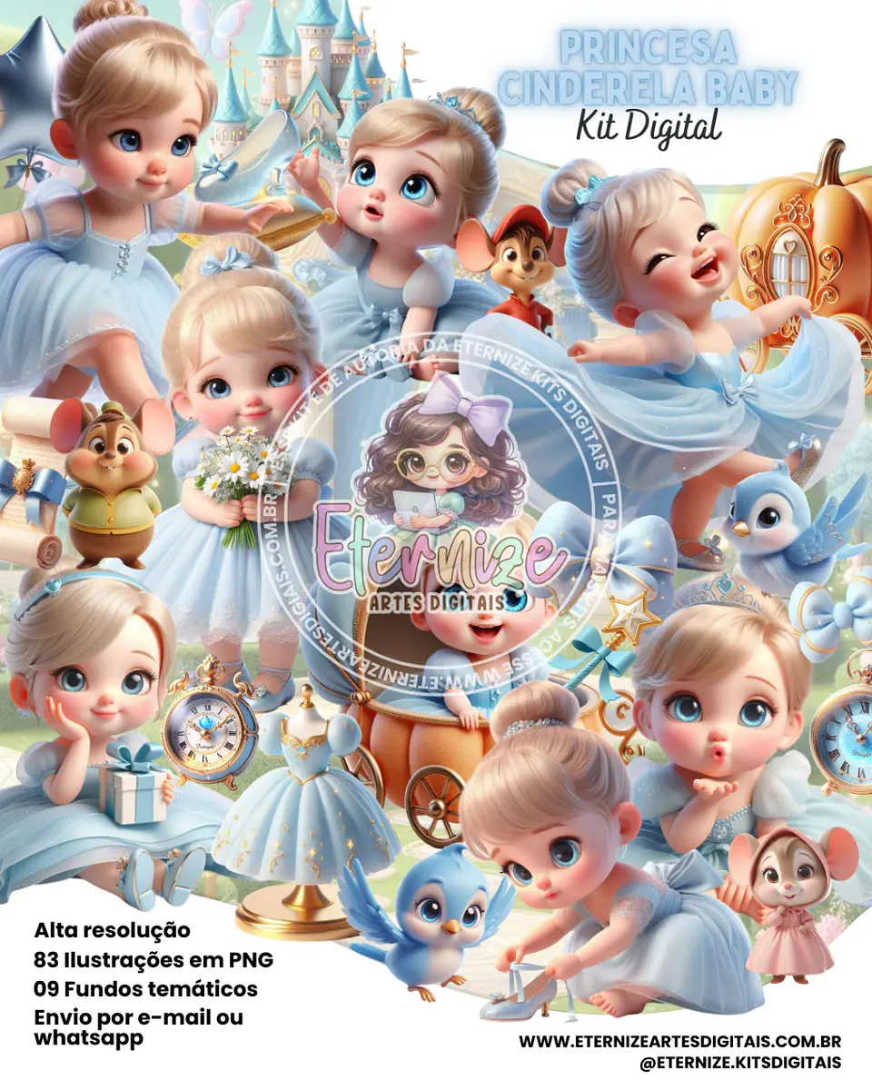 Kit Digital Cinderela Baby 30 1