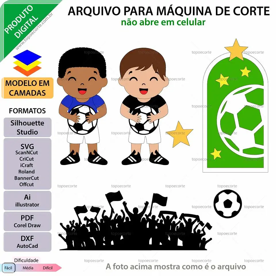 Arquivo de Corte Topo de Bolo Futebol 67 1