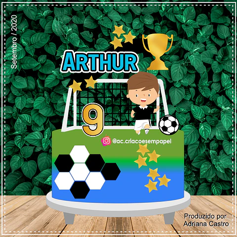 Arquivo de Corte Topo de Bolo Futebol 43
