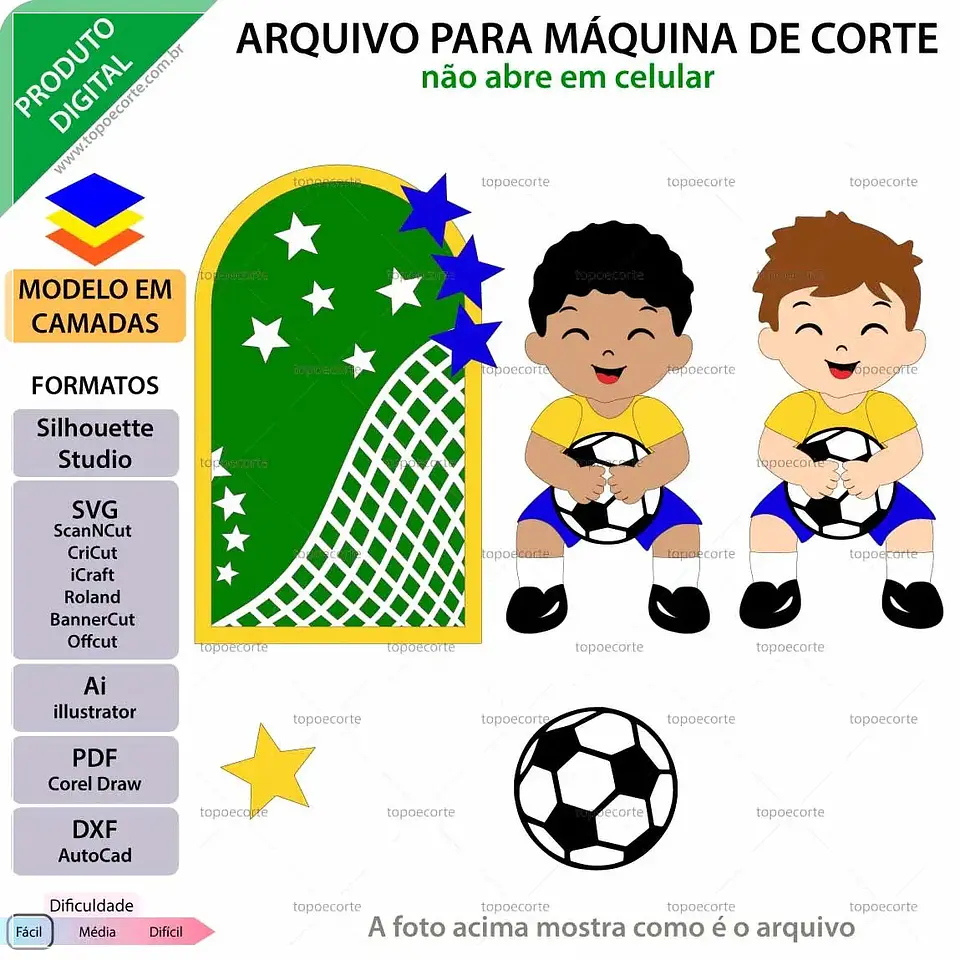 Arquivo de Corte Topo de Bolo Futebol 66 1
