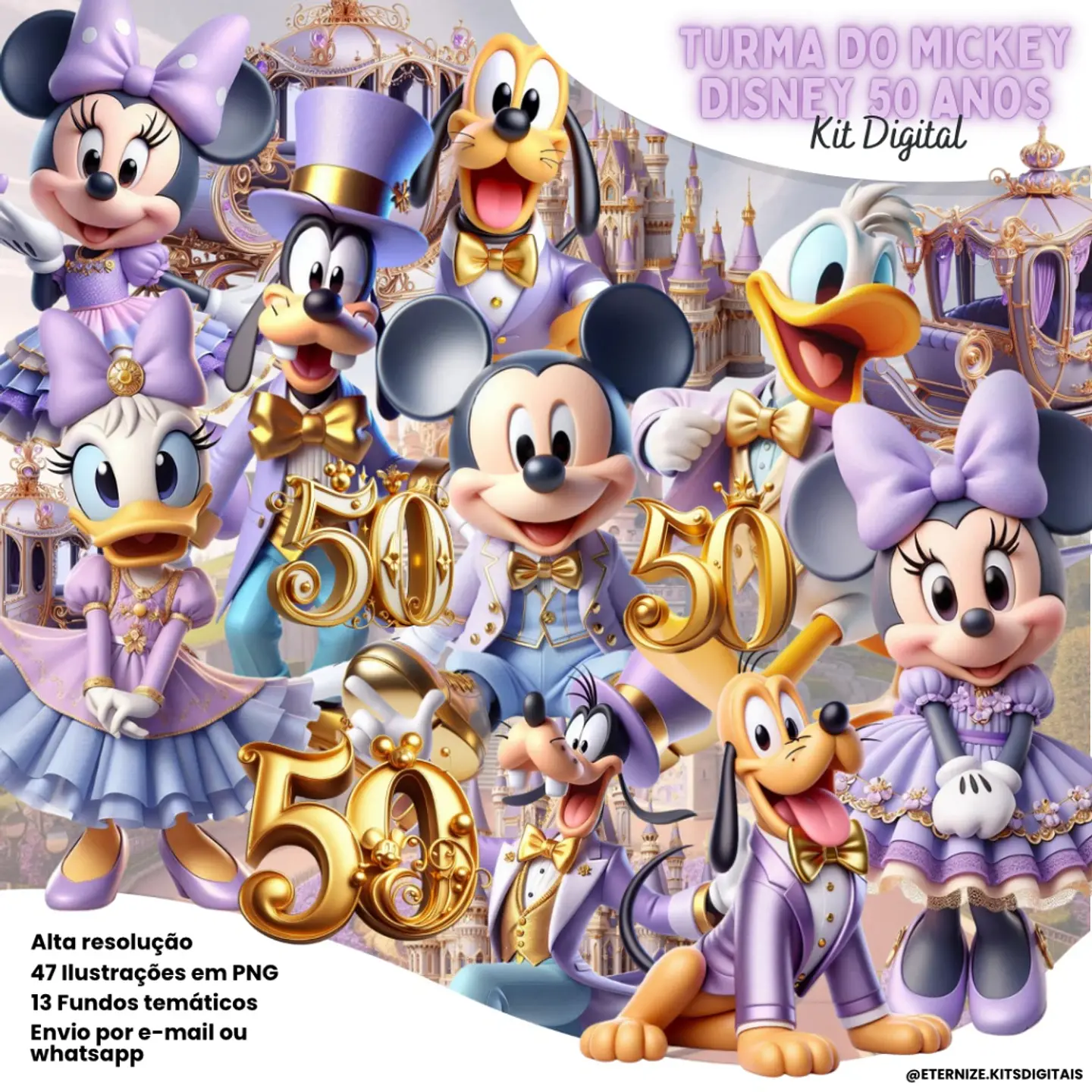 Kit Digital Turma do Mickey 50 Anos 96 1