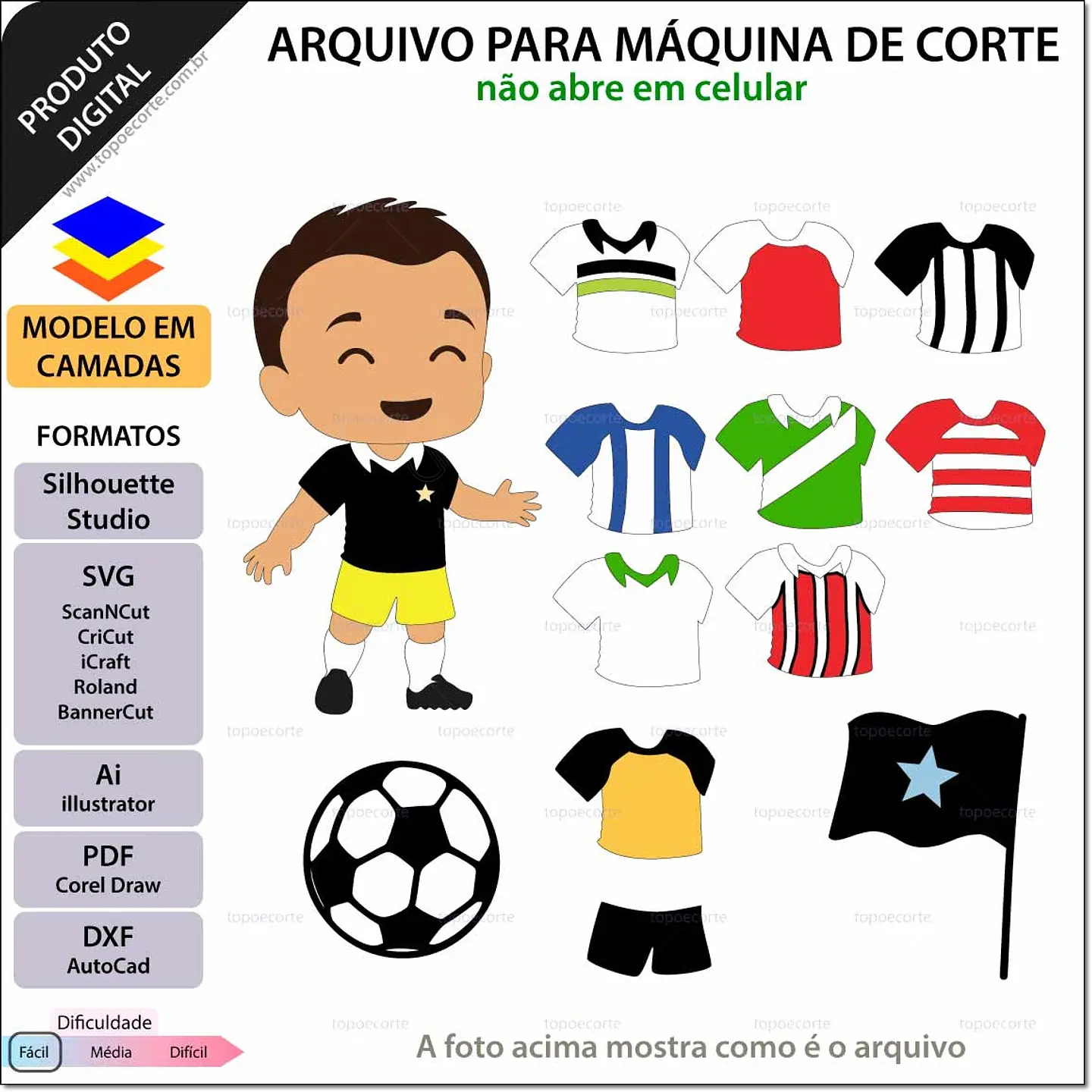 Arquivo de Corte Topo de Bolo Futebol 51 1