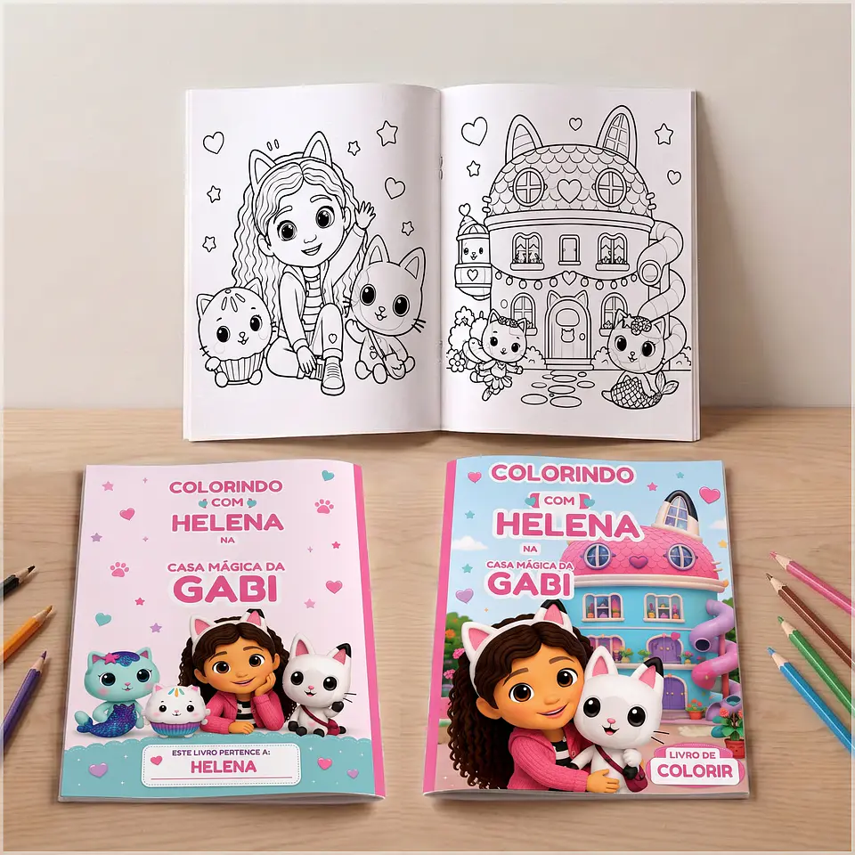 Arquivo de Corte - Revista de Colorir A Casa Mágica da Gabby 1