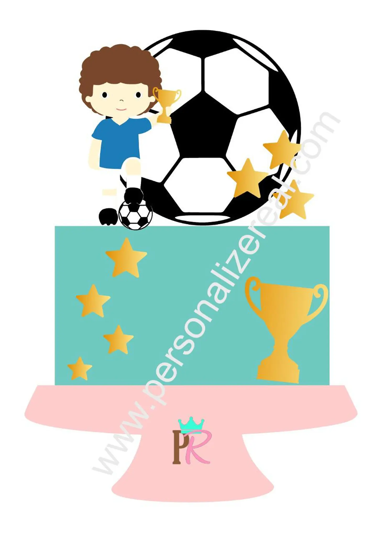 Arquivo de Corte Topo de Bolo Futebol 50 1