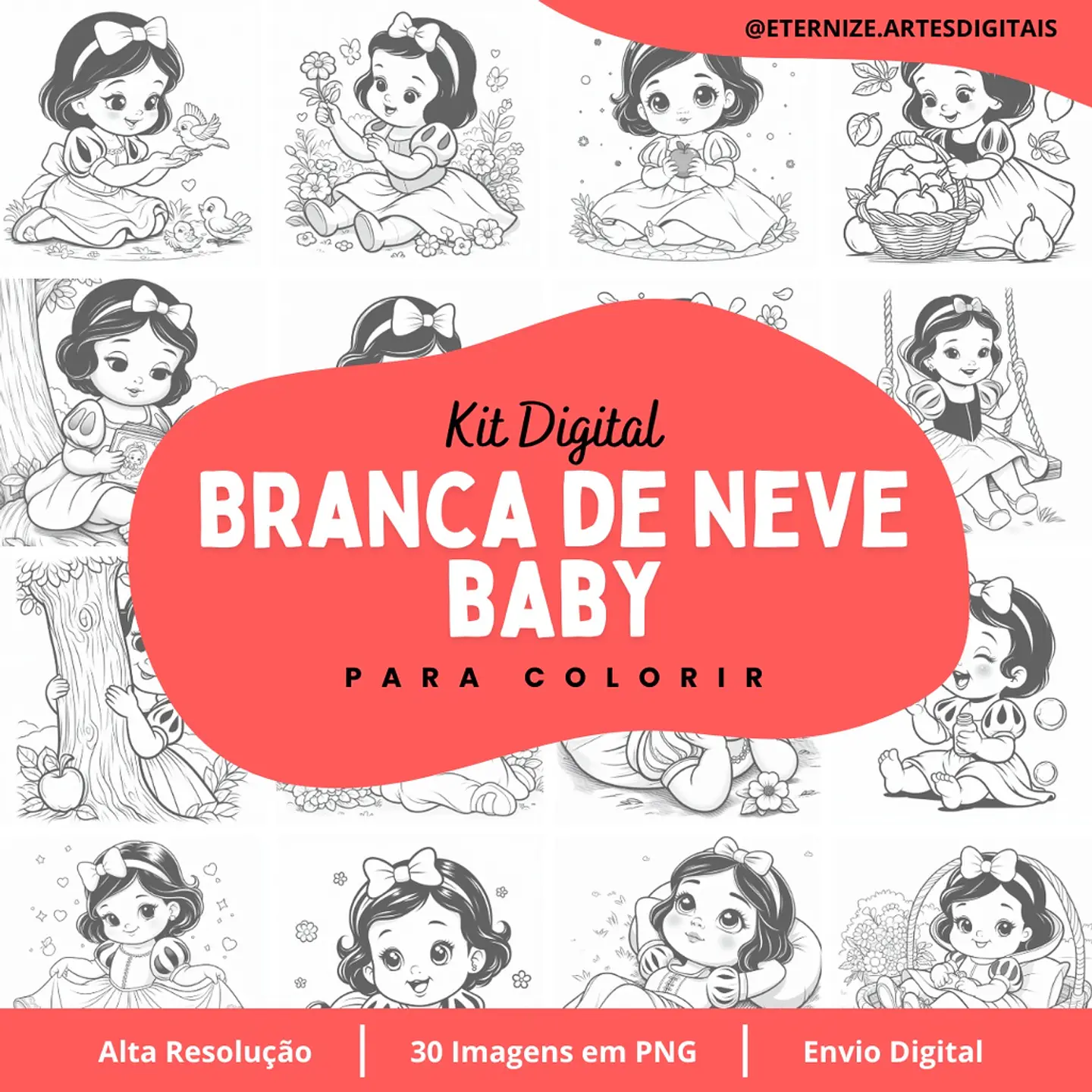 Kit Digital Branca de Neve Baby 9 1