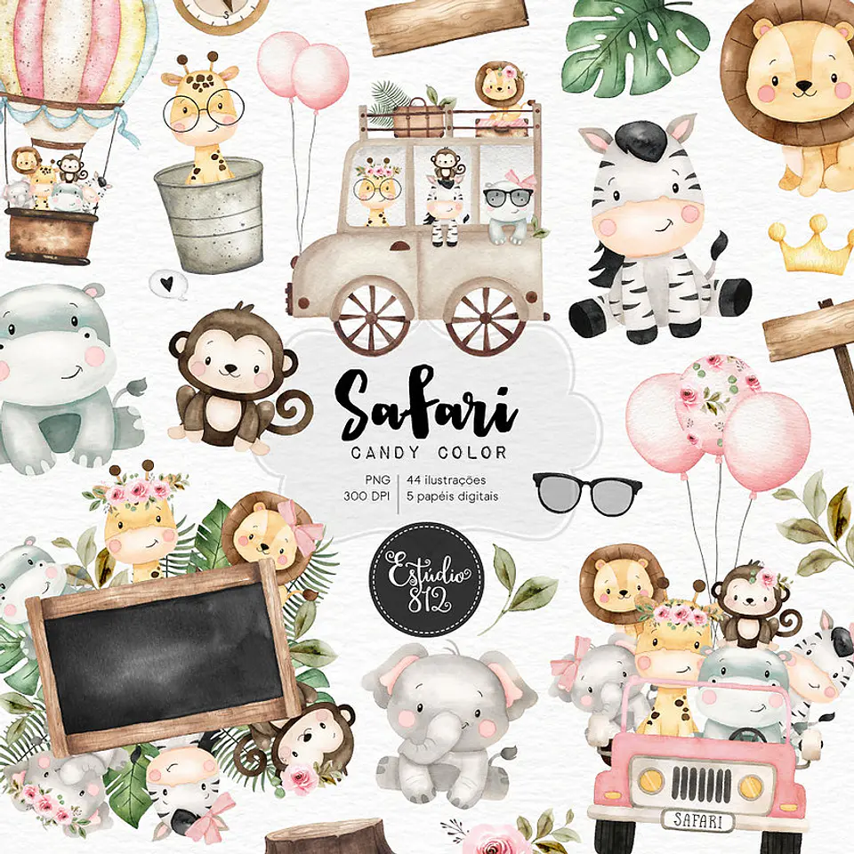 Kit Digital Safari Candy 98 1