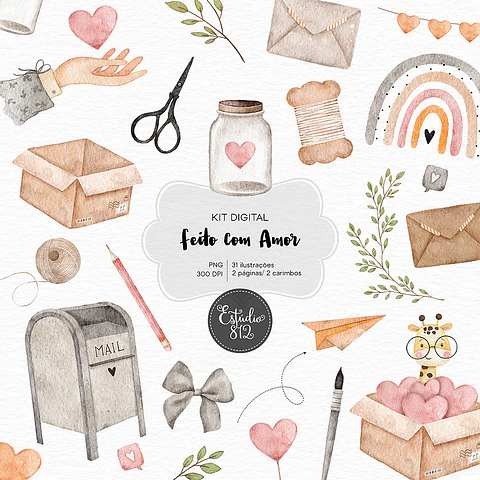 Kit Digital Feito com Amor 37