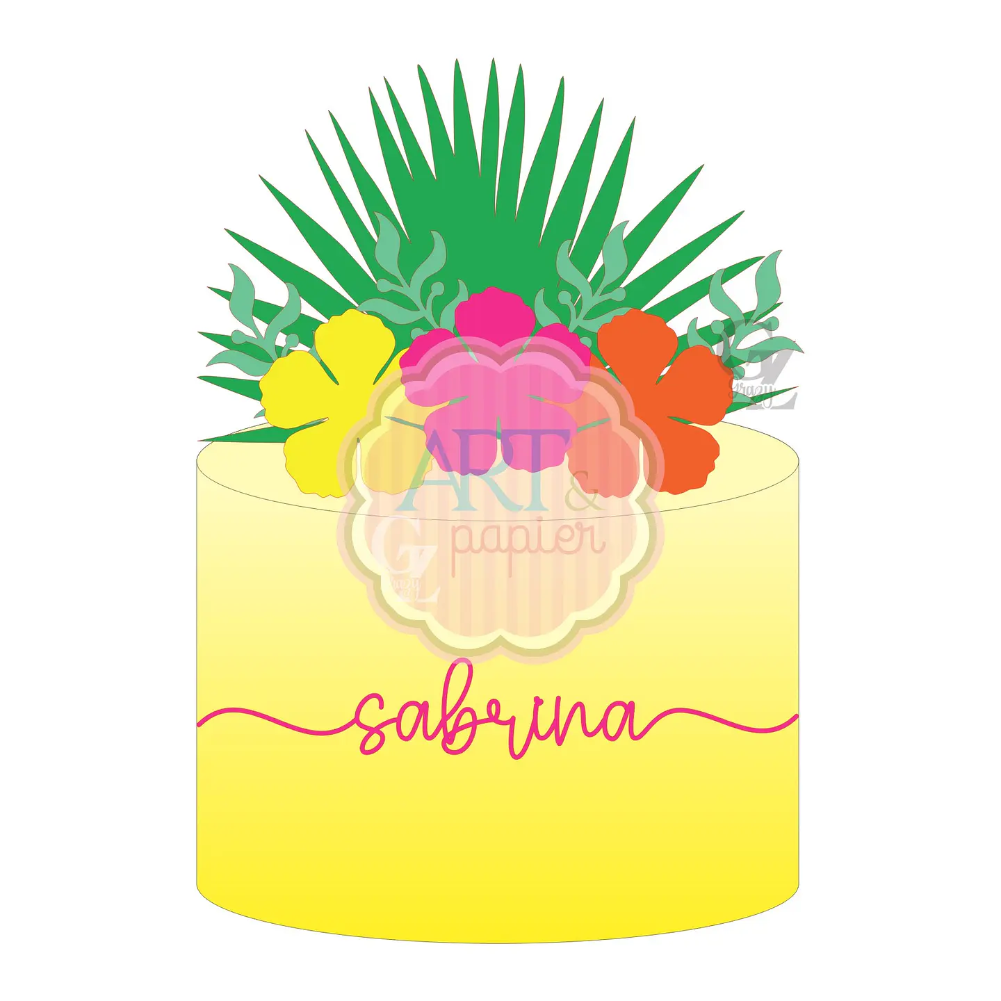Arquivo de Corte Topo de Bolo Flores Floral 14 1