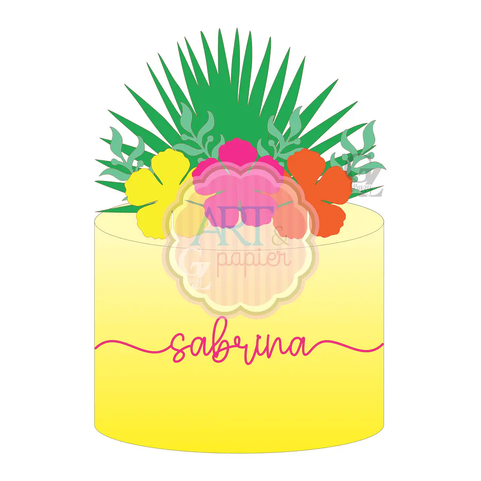 Arquivo de Corte Topo de Bolo Flores Floral 14 1