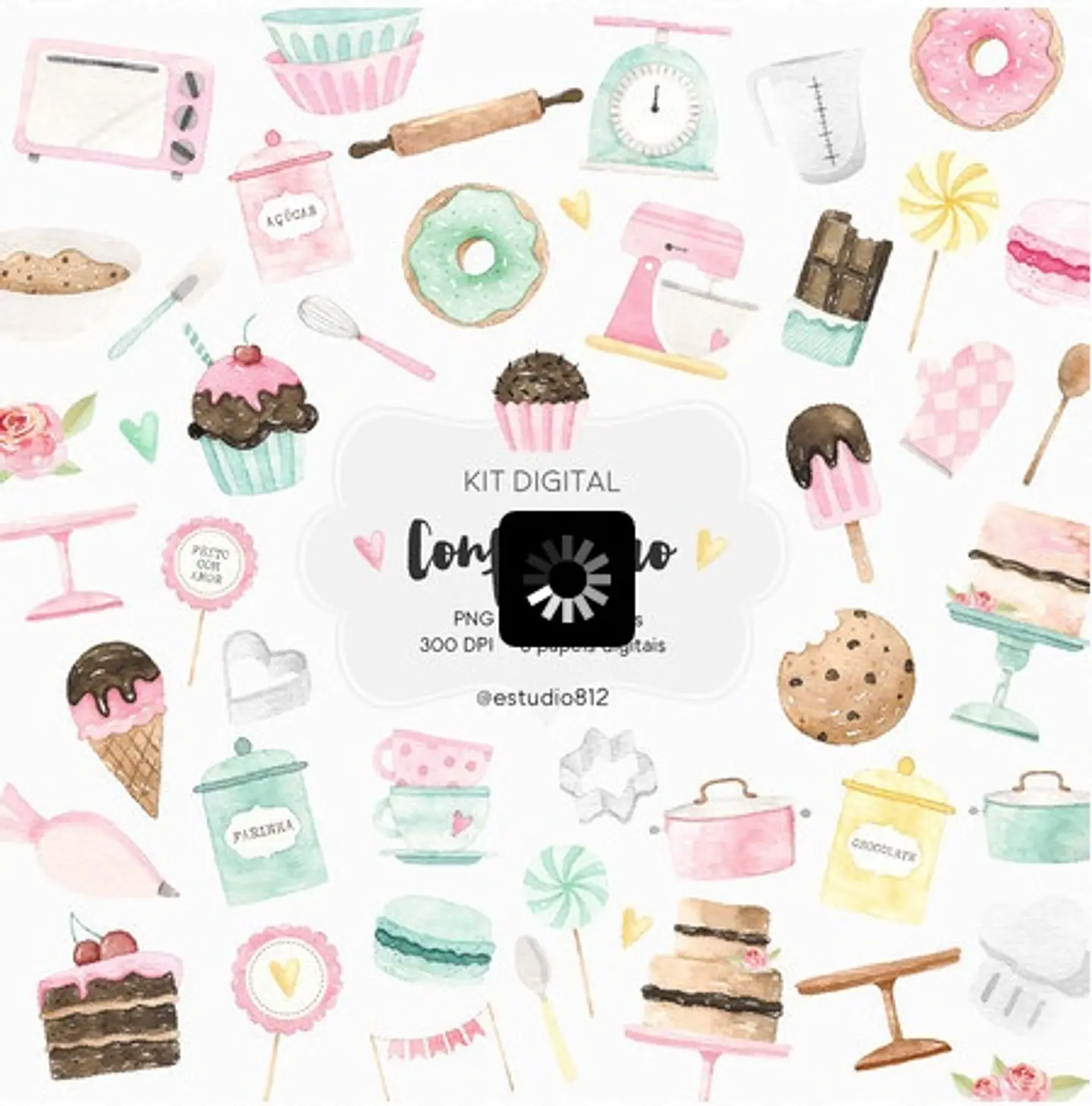 Kit Digital Confeiteiro 17 1