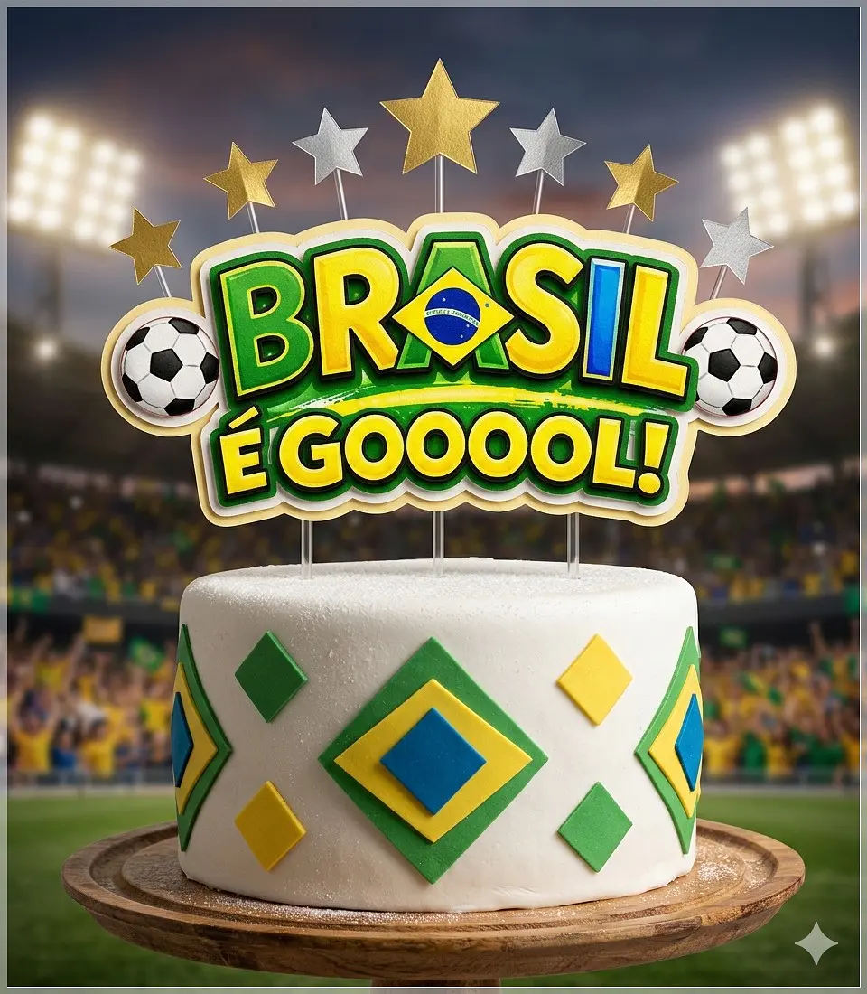 Arquivo de Corte Topo de Bolo Futebol Copa 132 1