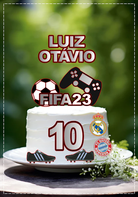Arquivo de Corte Topo de Bolo Futebol 24